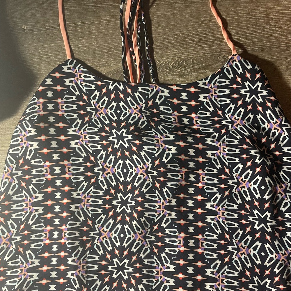 M Charlotte Russe navy and peach tank top